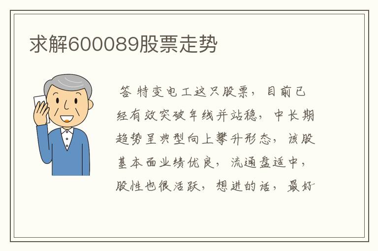 求解600089股票走势