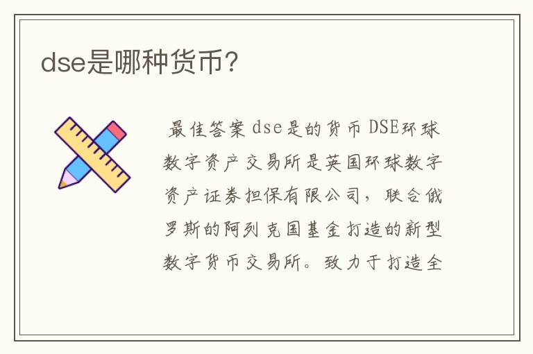 dse是哪种货币？