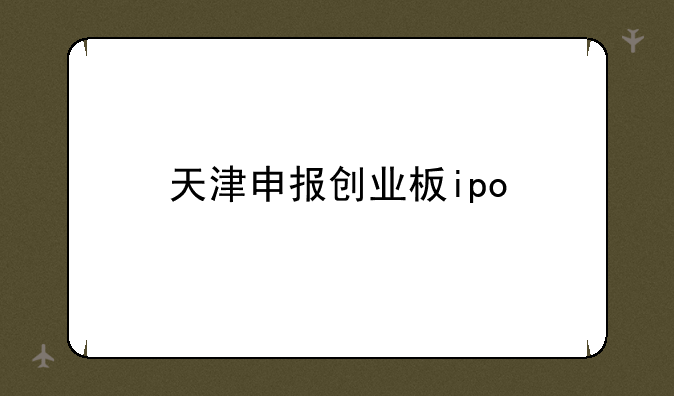 天津申报创业板ipo