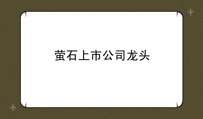 萤石上市公司龙头