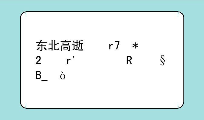 东北高速服务区有充电桩吗？