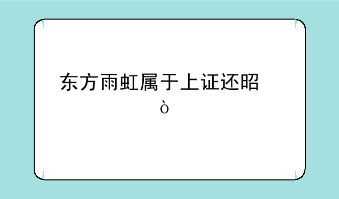 东方雨虹属于上证还是深证？