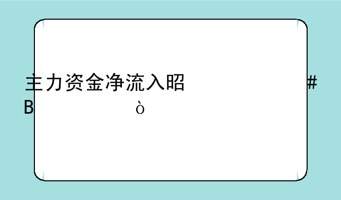 主力资金净流入是什么理论？