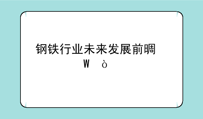 钢铁行业未来发展前景如何？