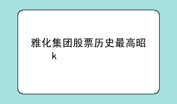 雅化集团股票历史最高是多少