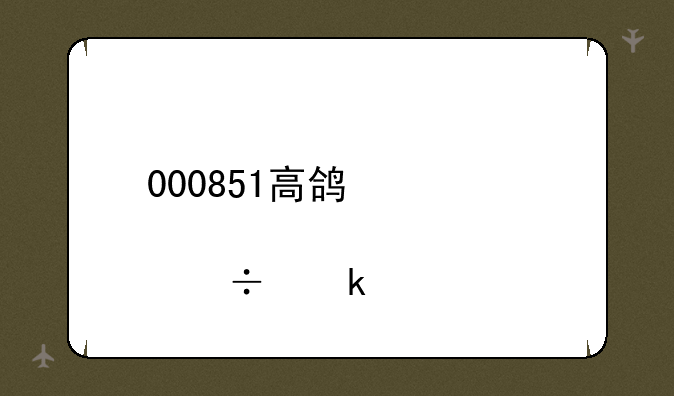 000851高鸿股份做什么