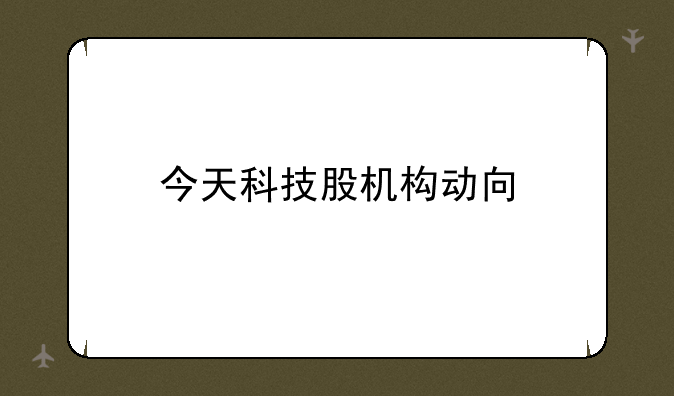 今天科技股机构动向