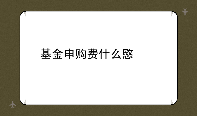 基金申购费什么意思