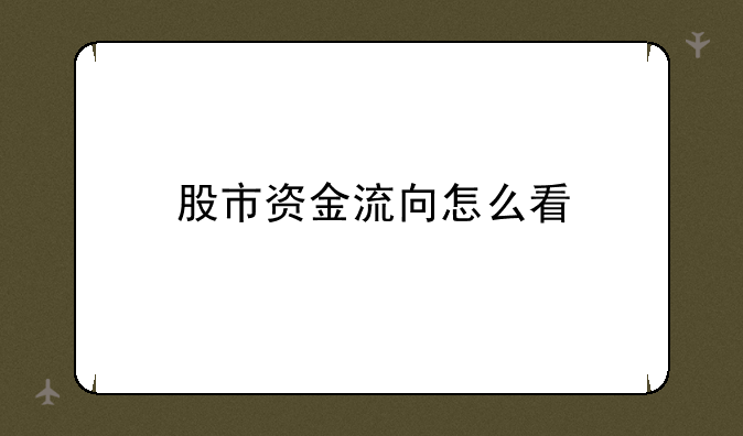 股市资金流向怎么看