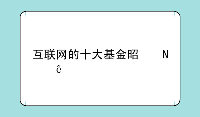 互联网的十大基金是哪些