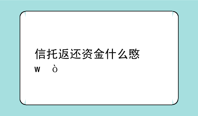 信托返还资金什么意思？