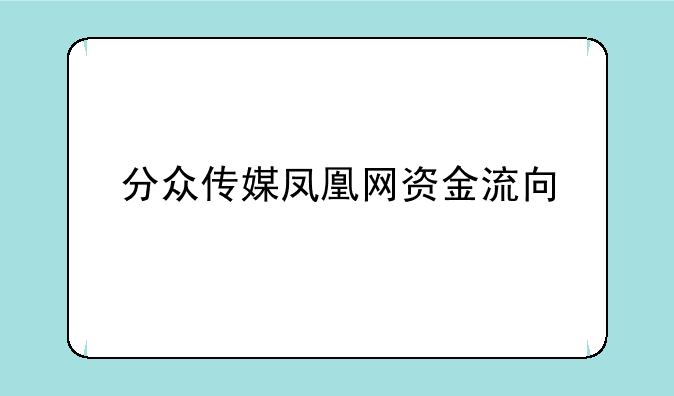 分众传媒凤凰网资金流向