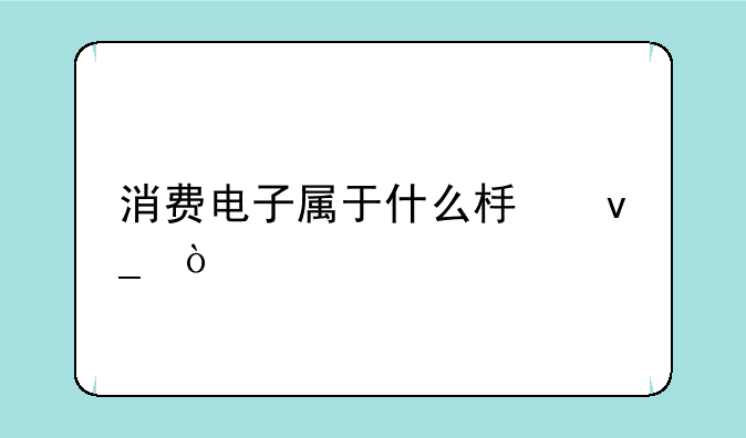 消费电子属于什么板块？