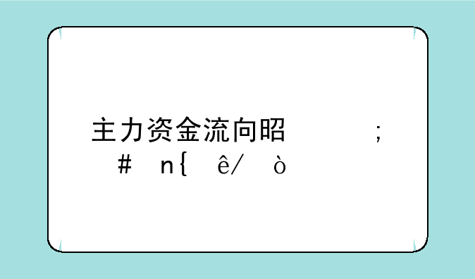 主力资金流向是怎么回事？