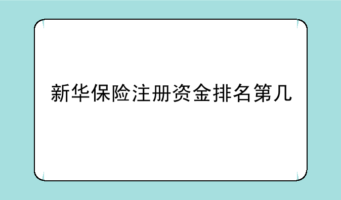 新华保险注册资金排名第几