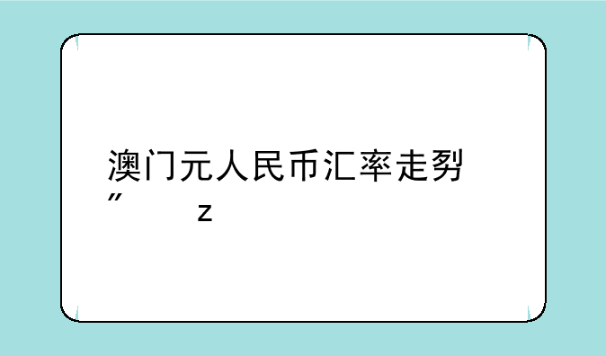 澳门元人民币汇率走势分析