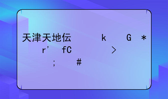 天津天地伟业科技有限公司怎么样