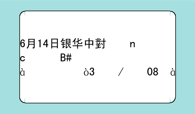 6月14日银华中小盘混合净值2.0820元，下跌0.48%