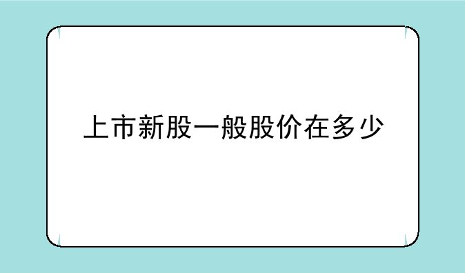 上市新股一般股价在多少